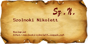 Szolnoki Nikolett névjegykártya